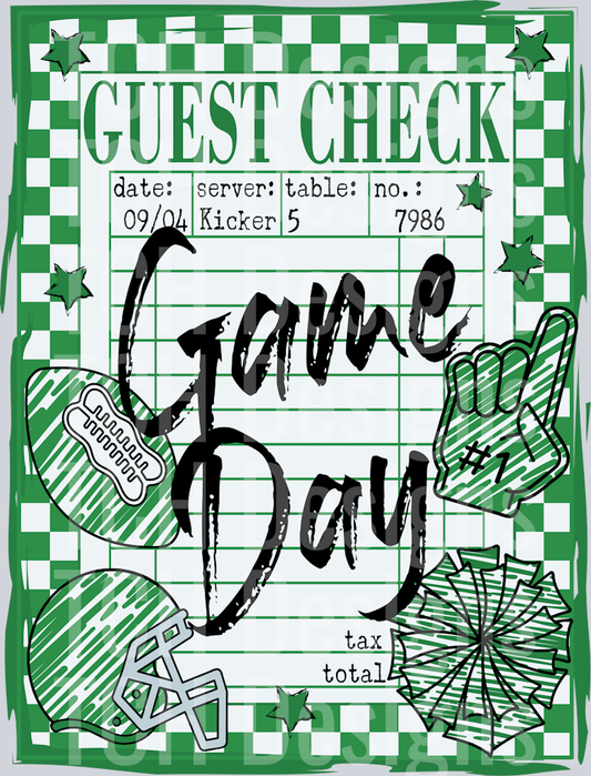 game-day-guest-check-green