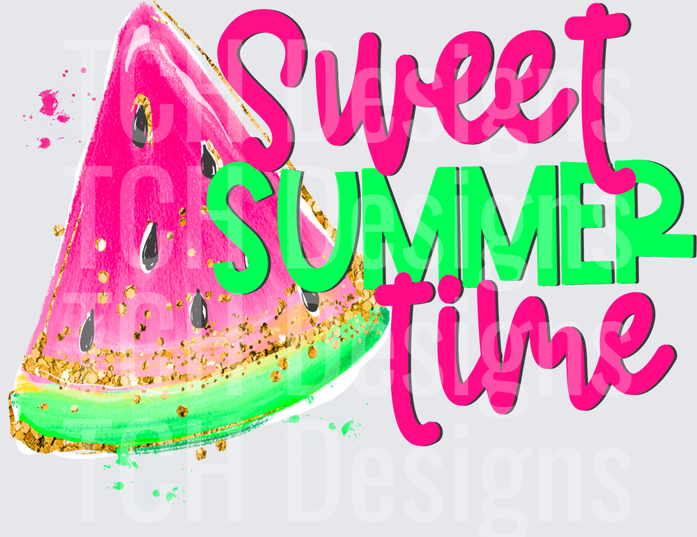 SWEET SUMMERTIME WATERMELON PINK GREEN
