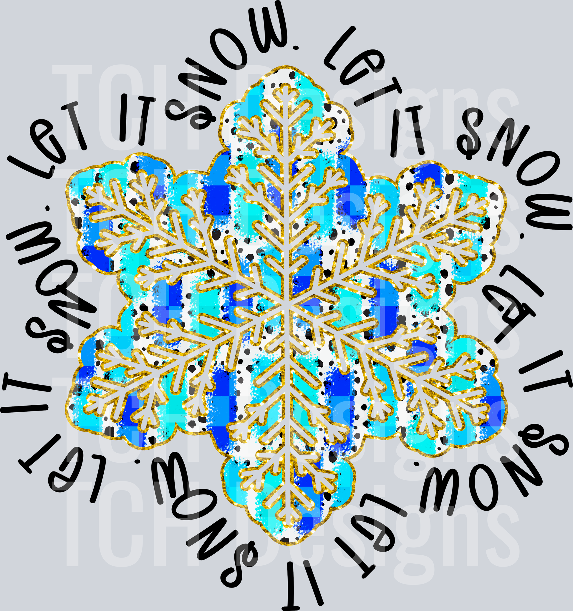 let-it-snow-brush-checkered-snowflake