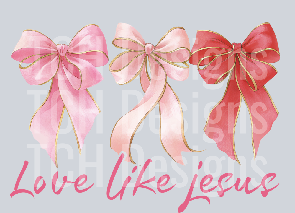 Love Like Jesus Bow PNG