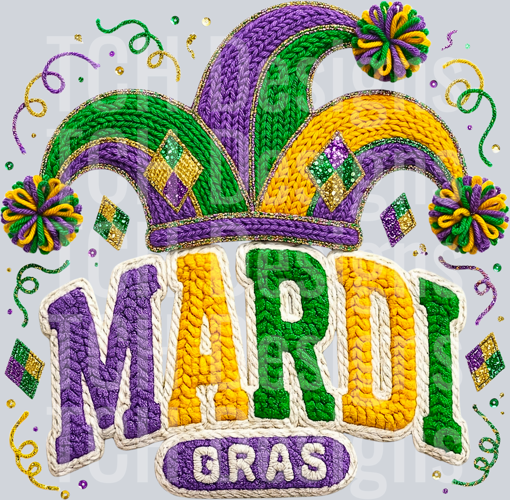 Faux Yarn mardi Gras Png