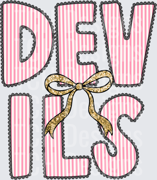 Devils Pink Mascot- CSG Designs