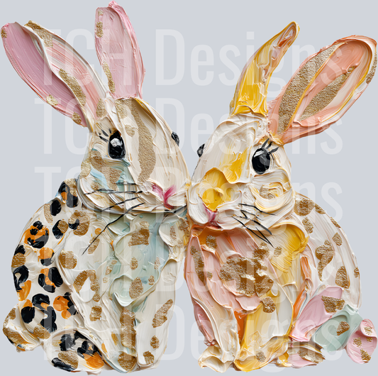 PAINTED EASTER BUNNY LEOPARD