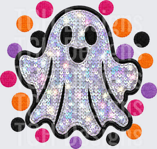 SEQUIN GHOST POLKA DOT