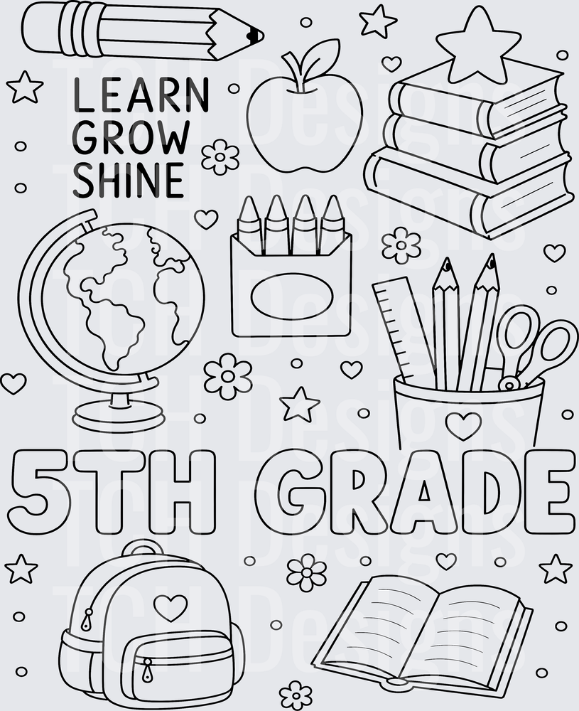 5th grade line art