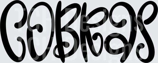 Cobras Bold Curly Lettering Word Art