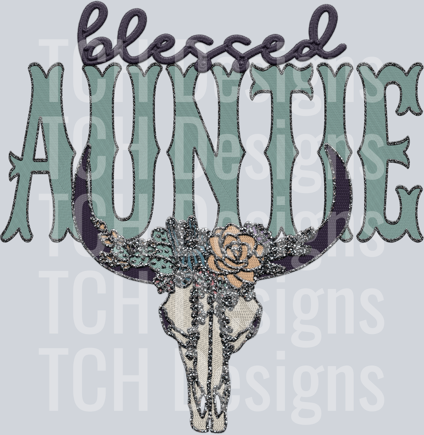 blessed blingy bull AUNTIE HWDS