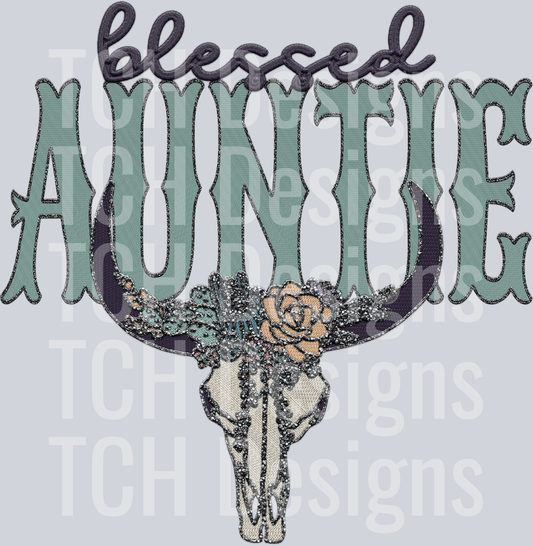 blessed blingy bull AUNTIE HWDS