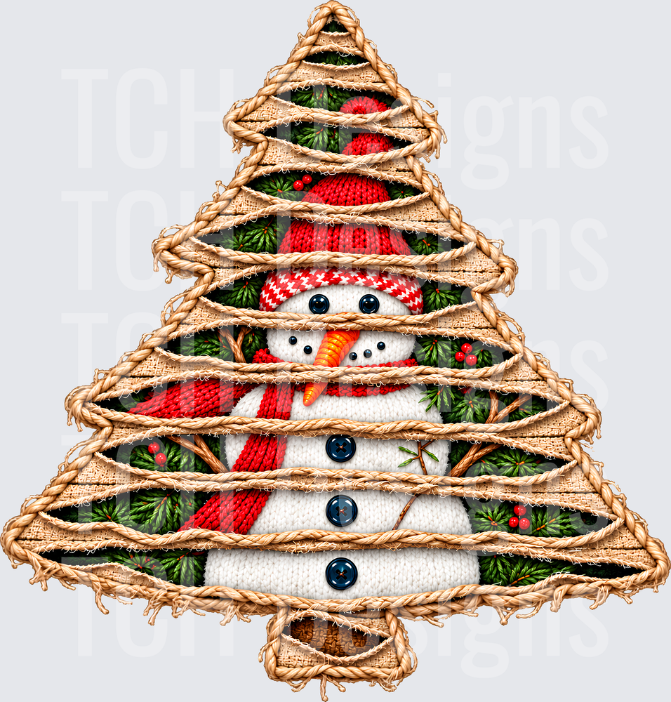 SNOWMAN TREE FAUX YARN