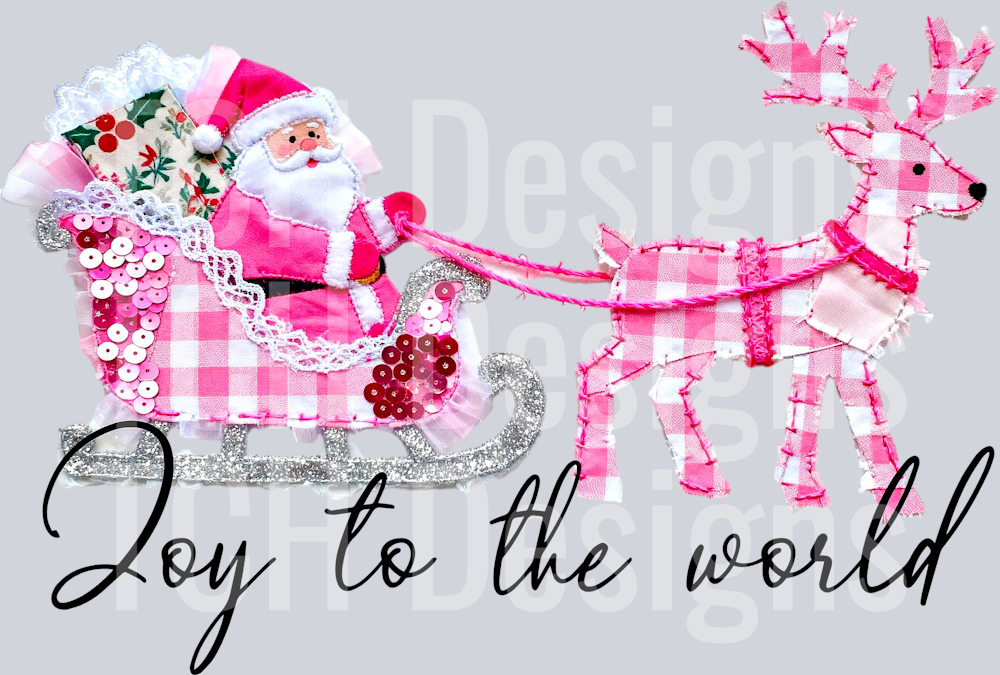 joy to the world faux emb sleigh hwds
