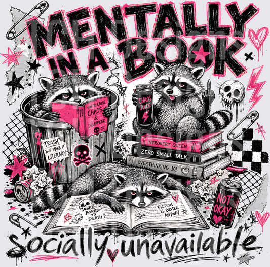 Trash Readers Book Club PNG - V3 - Mentally In a Book