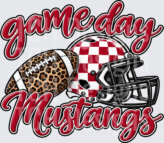 Checkered Game Day Mustangs