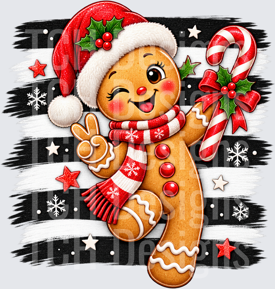 Striped Gingerbread Man