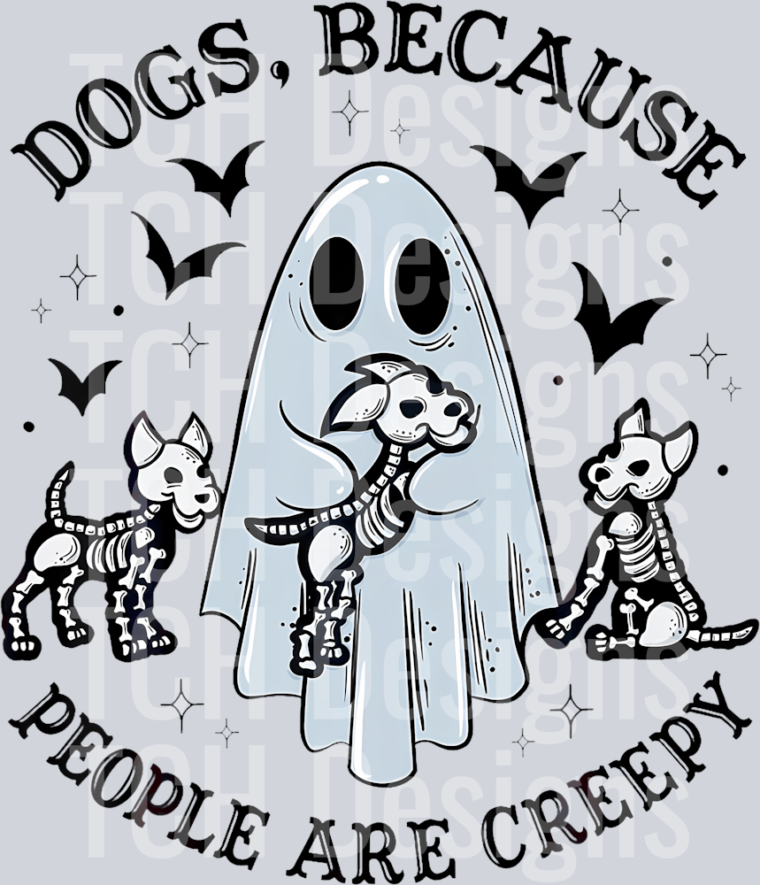 2 Dogs Because People Are Creepy Halloween Dog Grooming T-Shirt