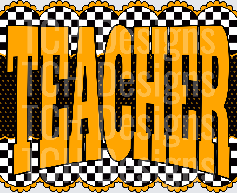 NEON ORANGE TEACHER
