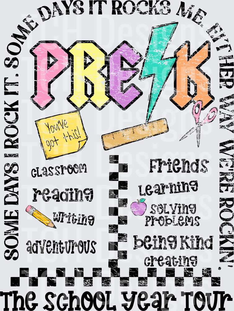 pre k distressed back