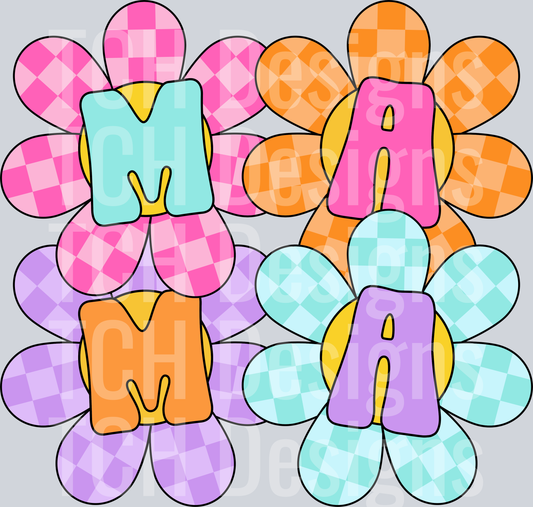 mama-checker-flowers-colorful