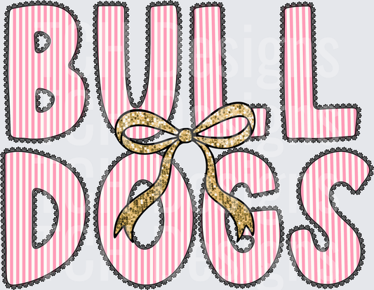 Bulldogs Pink Mascot- CSG Designs