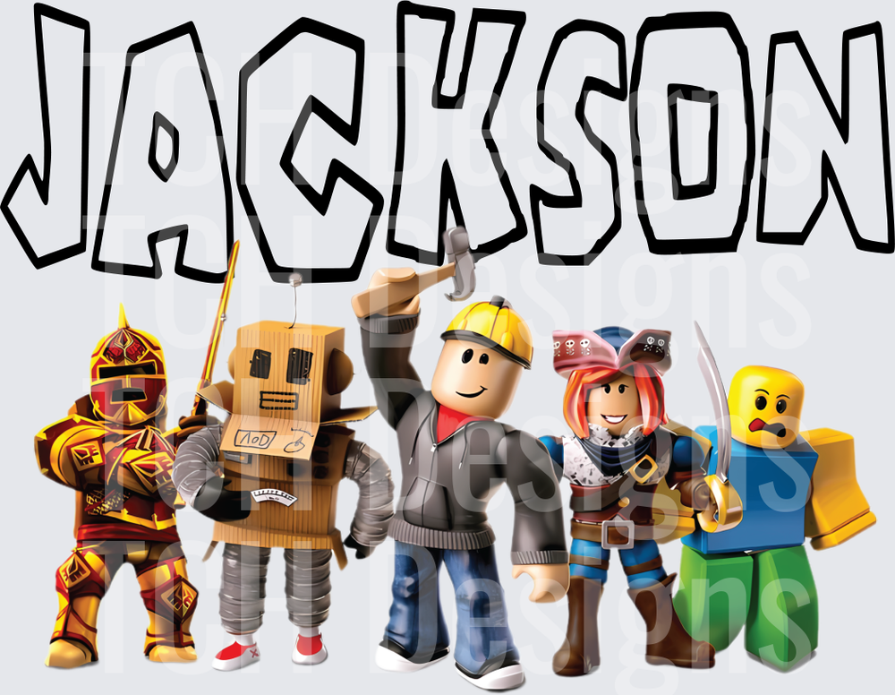 Roblox Characters Group Jackson Personalized Name Design