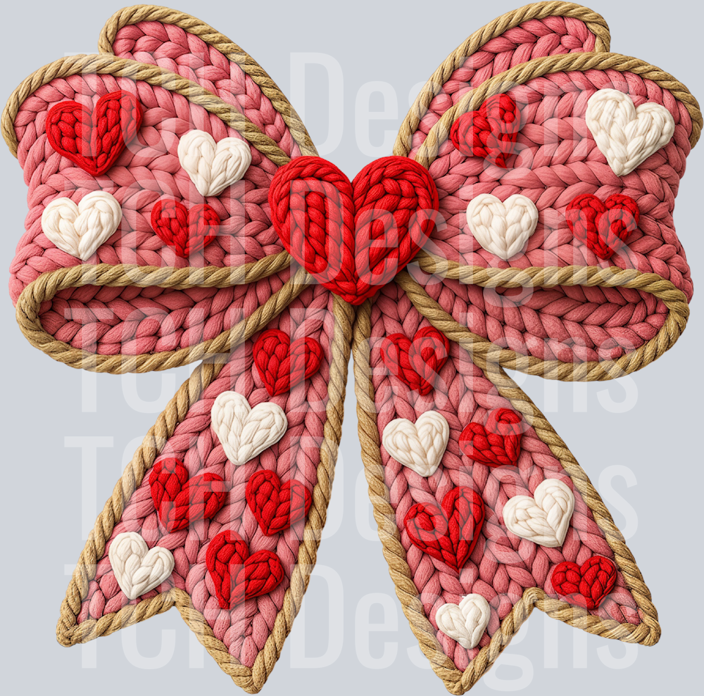 Faux Yarn Bow Valentine PNG (1)