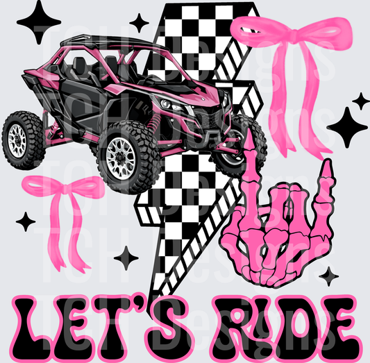 pink lets ride side by side