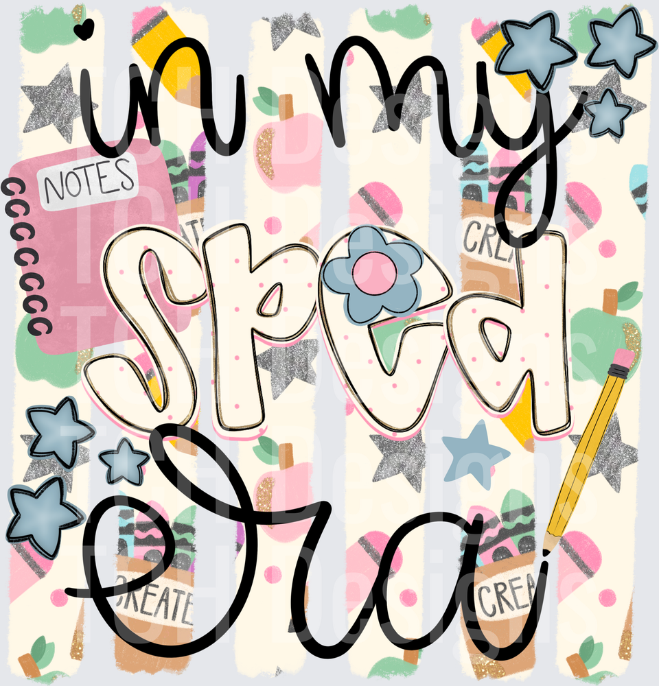 Young Sweet Era School Supplies Collage Design