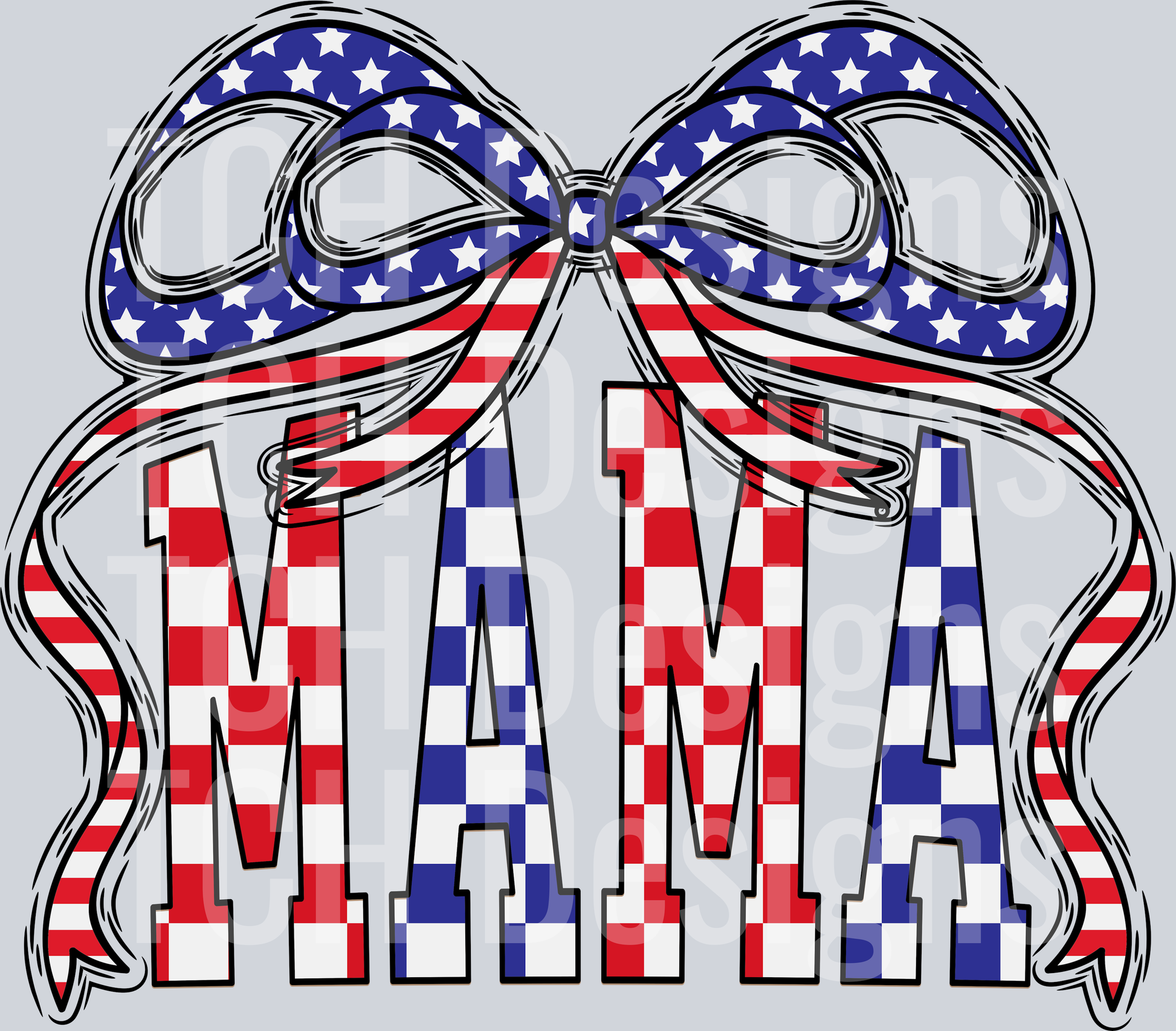 mama-big-bow-checkered-usa