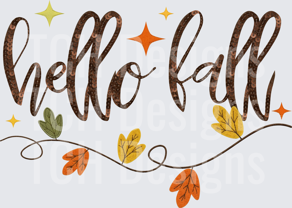 hello fall script faux emb hwds