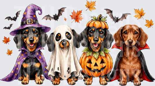 Halloween Fall Dachshund