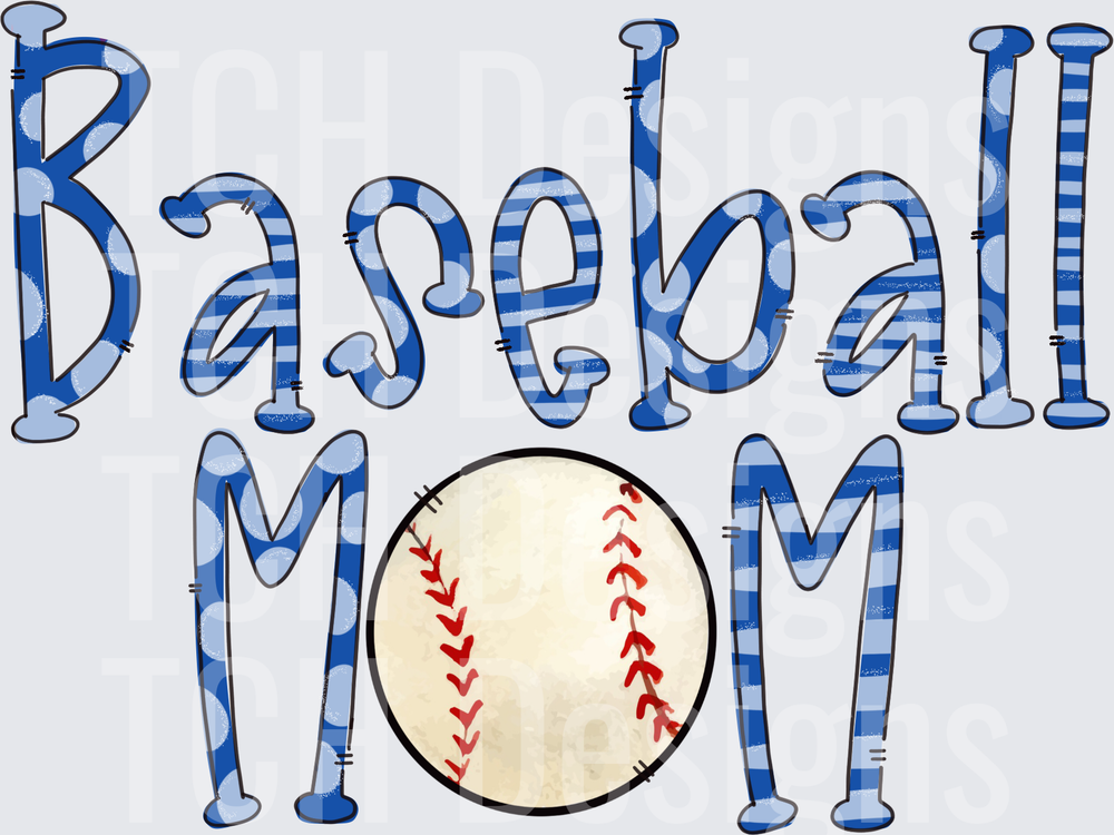 BASEBALL MOM BLUE