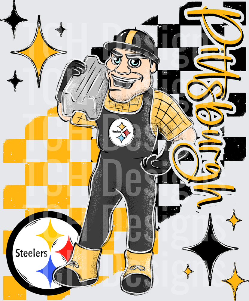 P Steelers checkered