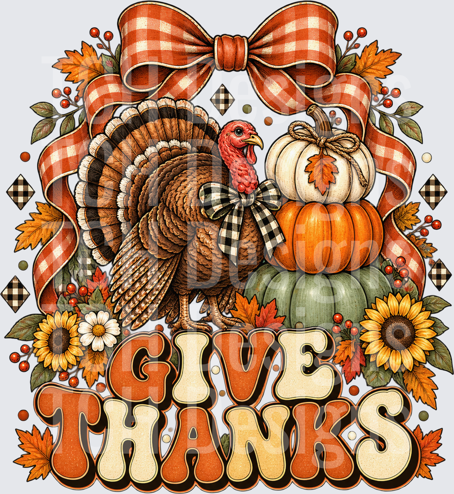 Give Thanks Turkey Pumpkins