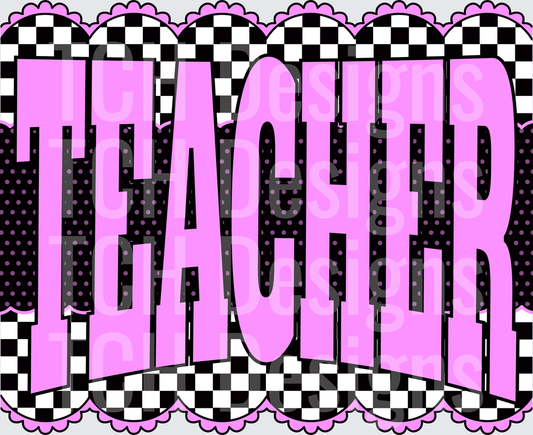 NEON PURPLE TEACHER