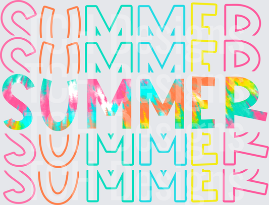 Summer stacked watercolor