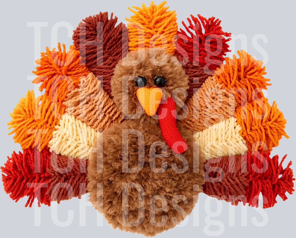 TURKEY THANKSGIVING FAUX YARN