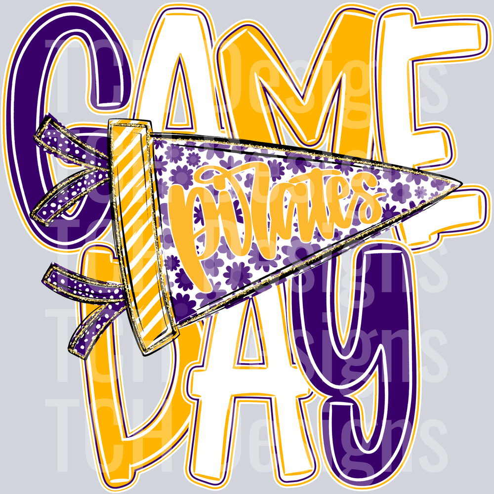 Pirates_Game_Day_Floral_Pennant_Purple_Yellow_Gold