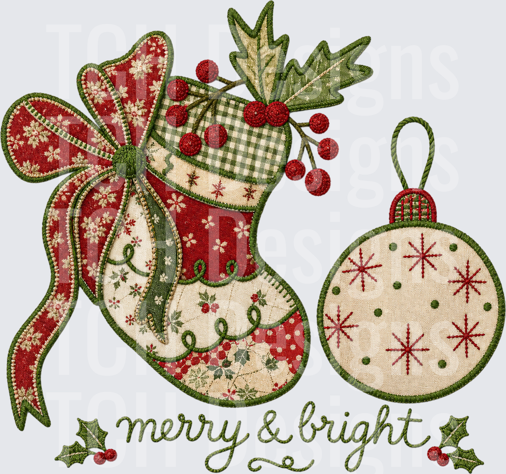 Merry and Bright Stocking and Bulb