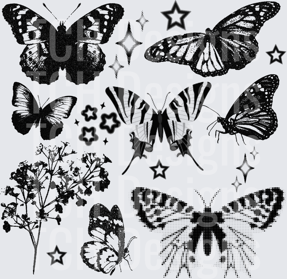 HALFTONE BUTTERFLY