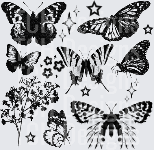 HALFTONE BUTTERFLY
