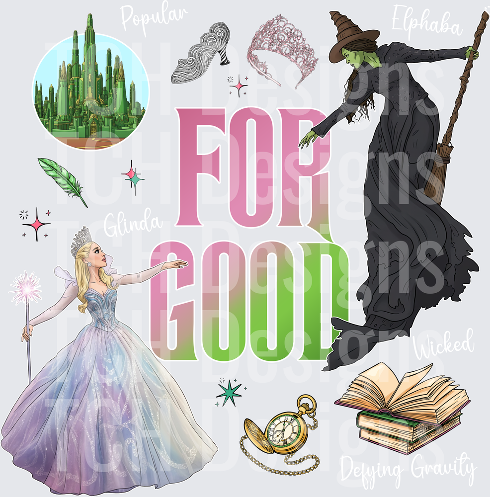 Wicked For Good Glinda Elphaba Emerald City Collage