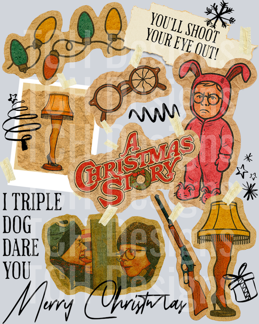 Vintage Christmas Movie Collage CHRISTMAS STORY HWDS
