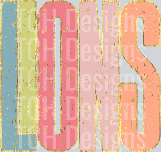 Lions_Colorful_Distressed_Metallic_Gold
