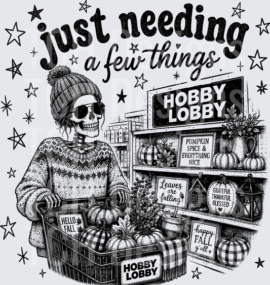 JUST NEEDING A FEW THINGS FALL