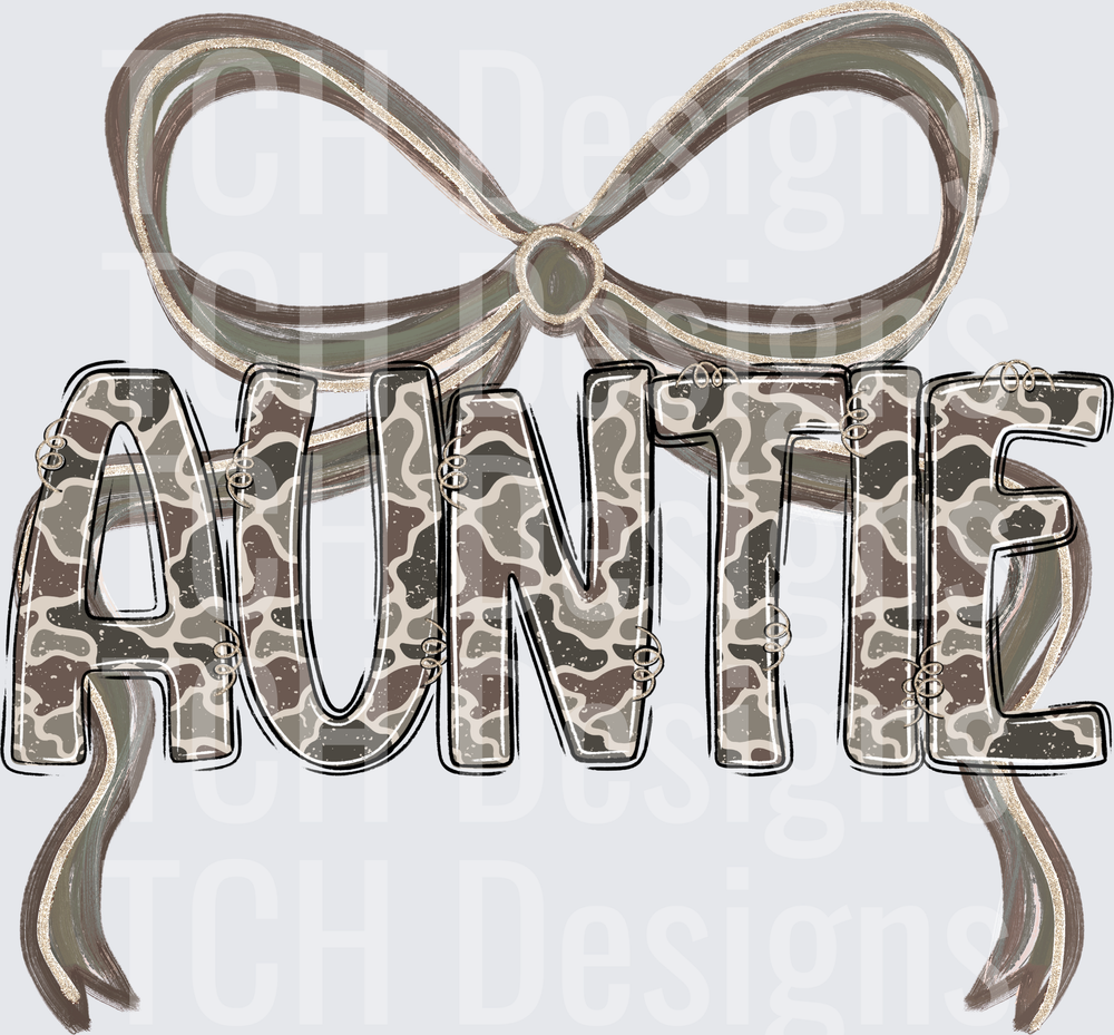 Camo Auntie Bow