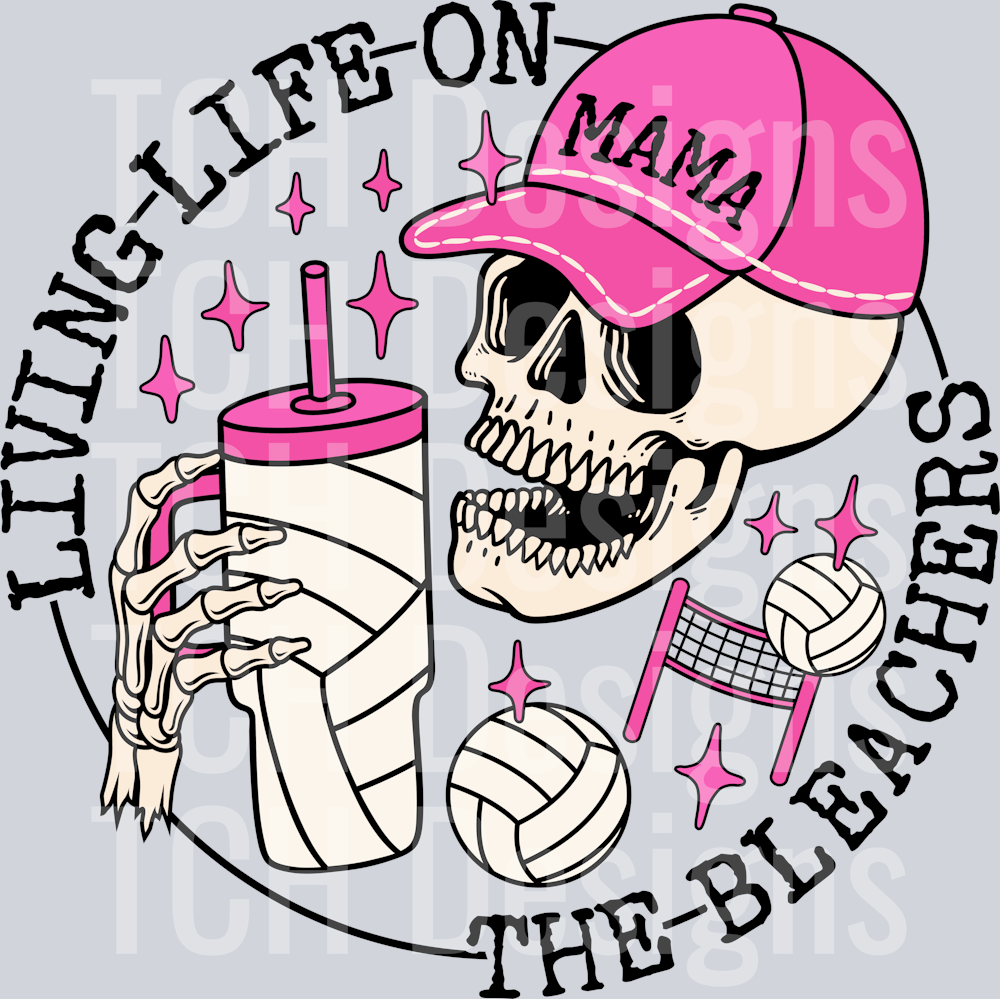 bleachers-volleyball-tumbler-mama-pink