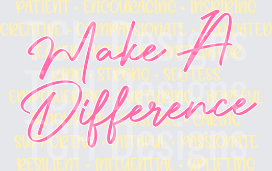 Make a difference