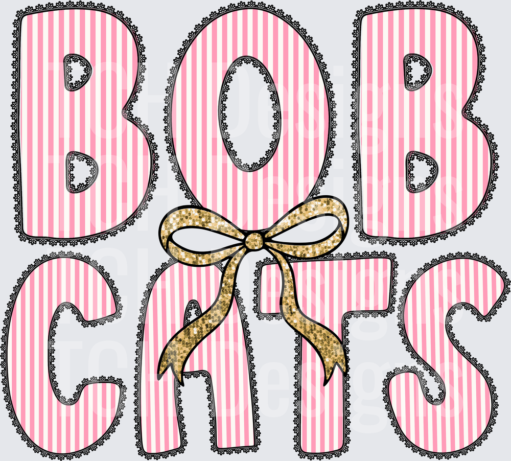 Bobcats Pink Mascot- CSG Designs