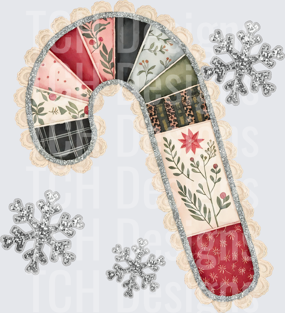Patchwork Candy Cane