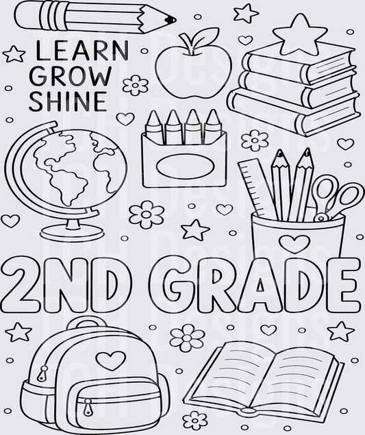 2nd grade line art