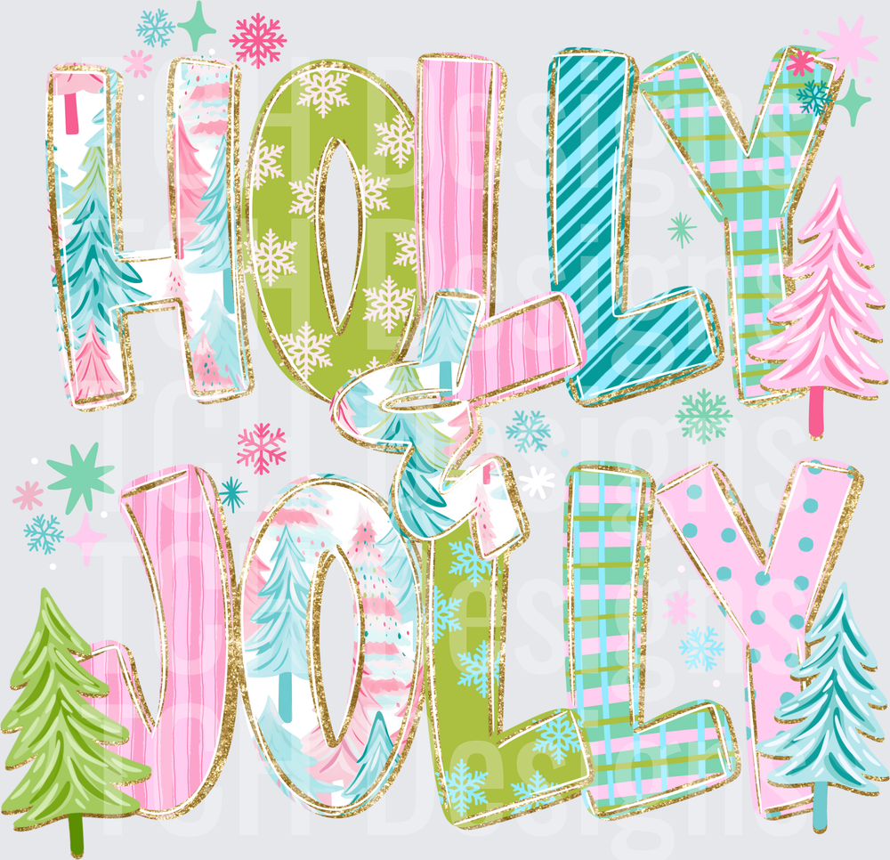 Holly jolly glitter